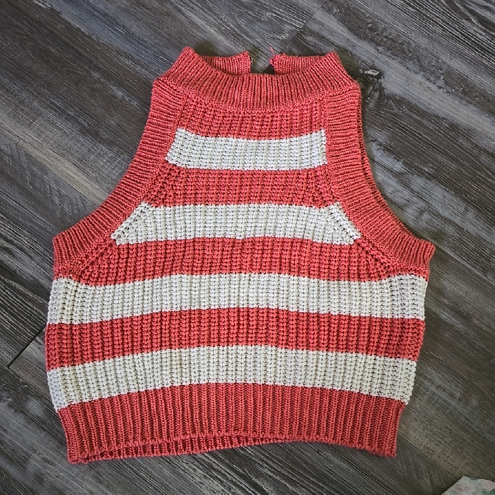 Striped Knit Halter Top